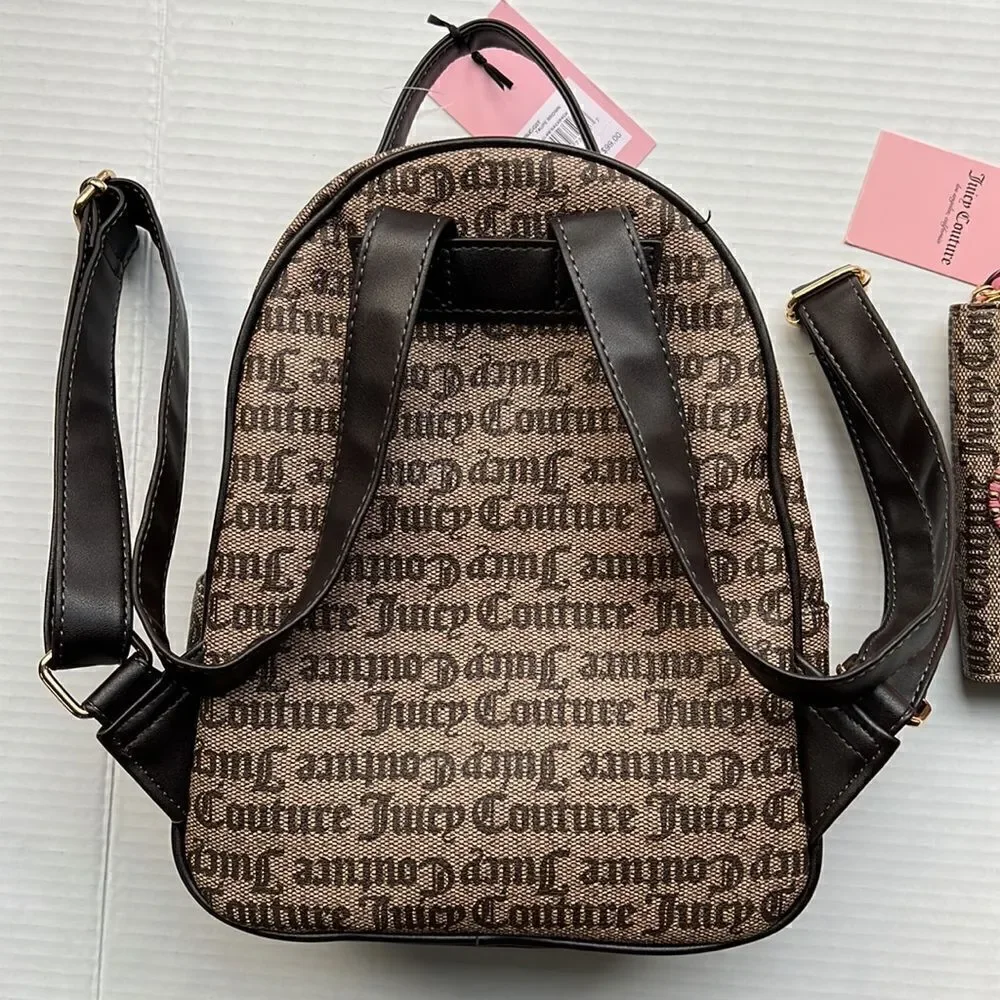 Juicy Couture Glam Backpack & Wallet in Brown
